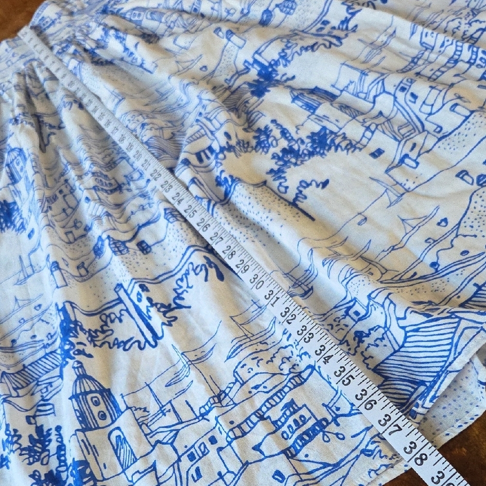 {Calypso St Barth} Coastal Sails Linen Blend Maxi Skirt (Medium) - Picture 6 of 12
